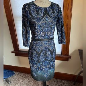 Antonio Melani L/S shift dress w/ belt